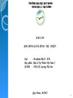 BÁO CÁO KHU ĐỒNG BẰNG BÌNH - TRỊ - THIÊN