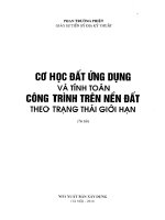 Cơ học đất ứng dụng và tính toán công trình trên nền đất theo trạng thái giới hạn   phần 1