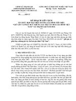 KẾ HOẠCH LIÊN TỊCH TỔ CHỨC HỌP MẶT BIỂU DƯƠNG GIA ĐÌNH TIÊU BIỂU GIỮ GÌN VÀ PHÁT HUY NHỮNG GIÁ TRỊ VĂN HOÁ GIA ĐÌNH VIỆT NAM XÃ THẠNH LỢI NĂM 2016