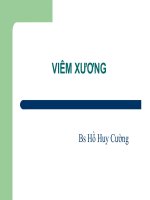 BÀI GIẢNG BỆNH HỌC NGOẠI KHOA: VIÊM XƯƠNG