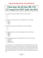 free Trắc nghiệm thực tế trong đề thi môn vật lí 2016