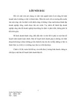 lập kế hoạch kinh doanh quán mặt hàng thức uống và đồ ăn nhanh  