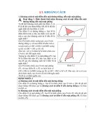 TINH KHOANG CACH TRONG HINH HOC KHONG GIAN lop 11,12 ( Luyen thi dai hoc )