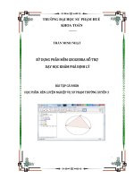 SỬ DỤNG PHẦN MỀM GEOGEBRA  HỖ TRỢ DẠY HỌC KHÁM PHÁ ĐỊNH LÝ