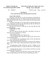 KẾ HOẠCH Về việc triển khai thực hiện cánh đồng mẫu lớn năm 2013