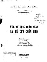 việc sử dụng quân nhân tại bộ cựu chiến binh 