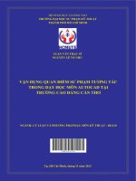 Vận dụng quan điểm sư phạm tương tác trong dạy học môn autocad tại trường cao đẳng cần thơ