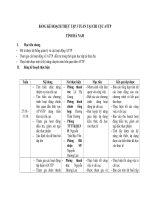 BẢNG KẾ HOẠCH THỰC TẬP 3 TUẦN TẠI CHI CỤC ATTP TỈNH HÀ NAM