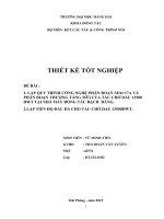 LẬP QUY TRÌNH CÔNG NGHỆ PHÂN đoạn m16+17a và PHÂN đoạn THƯỢNG TẦNG mũi của tàu CHỞ dầu 13500 DWT tại NHÀ máy ĐÓNG tàu BẠCH  ĐẰNG 