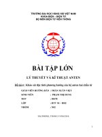 Khảo sát đặc tính phương hướng của hệ an ten hai chấn tử 