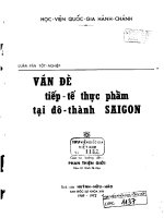 vấn đề tiếp tế thực phẩm tại đô thành sài gòn 