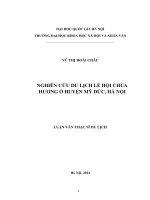 NGHIÊN CỨU DU LỊCH LỄ HỘI CHÙA HƢƠNG Ở HUYỆN MỸ ĐỨC, HÀ NỘI