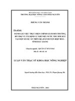 Đánh Giá Việc Thực Hiện Chính Sách Bồi Thường, Hỗ Trợ Và Tái Định Cư Khi Nhà Nước Thu Hồi Đất Tại Một Số Dự Án Trên Địa Bàn Huyện Hiệp Hoà - Tỉnh Bắc Giang