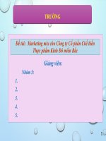 Đề tài Marketing mix cho Công ty Cổ phần Chế biến Thực phẩm Kinh Đô miền Bắc