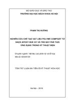 Nghiên cứu chế tạo vật liệu polyme compozit từ nhựa epoxy DER 331 và tro bay phế thải ứng dụng trong kỹ thuật điện (TT)