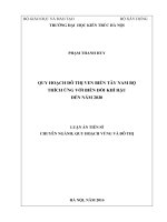 Quy hoạch đô thị ven biển tây nam bộ thích ứng với biến đổi khí hậu đến năm 2030