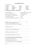 Đề luyện tập cho học sinh lớp 5 đề số 4