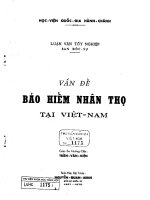 vấn đề bảo hiểm nhân thọ tài việt nam 