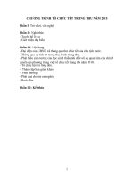 CHƯƠNG TRÌNH TỔ CHỨC TẾT TRUNG THU NĂM 2015