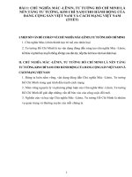 đề cương bài giảng triết học mac lenin