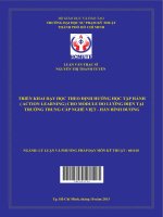 Triển khai dạy học theo định hướng học tập hành động ( action learning) cho module đo lường điện tại trường trung cấp nghề việt  hàn bình dương