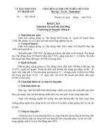 BÁO CÁO Tình hình sản xuất lúa Thu Đông Và phương án ứng phó chống lũ