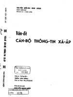 vấn đề cán bộ thông tin xã ấp 