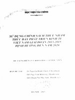 sử dụng chính sách thuế nhằm thúc đẩy phát triển kinh tế việt nam giai đoạn 2013 2015 định hướng đến năm 2020 