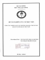 công tác chống gian lận thương mại qua trị giá hải quan của hải quan việt nam 