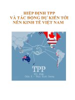 Hiệp định TPP và tác động dự kiến đến nền Kinh tế Việt Nam
