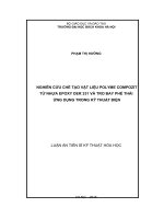 Nghiên cứu chế tạo vật liệu polyme compozit từ nhựa epoxy DER 331 và tro bay phế thải ứng dụng trong kỹ thuật điện