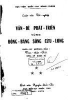 vấn đề phát triển vùng đồng bằng sông cửu long 