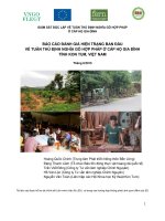 BÁO CÁO ĐÁNH GIÁ HIỆN TRẠNG BAN ĐẦU VỀ TUÂN THỦ ĐỊNH NGHĨA GỖ HỢP PHÁP Ở CẤP HỘ GIA ĐÌNH TỈNH KON TUM, VIỆT NAM