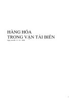 HÀNG hóa TRONG vận tải BIỂN 