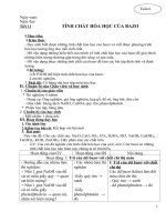 giáo án hóa 9 tuần 6 đến tuần 8