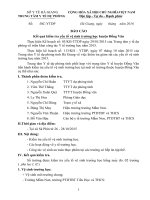 BÁO CÁOKết quả kiểm tra yếu tố vệ sinh trường học huyện Đồng Văn