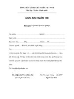 Đơn xin hoãn thi