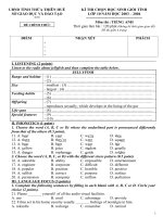 De thi hoc sinh gioi tinh mon tieng anh 10