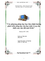 Các phương pháp dạy học theo định hướng phát triển năng lực của học sinh và sự cần thiết của việc đổi mới SGK