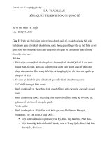 MỘT số bài tập QUẢN TRỊ KINH DOANH QUỐC tế