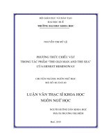 Phương thức chiếu vật trong tác phẩm the old man and the sea của ernest hemingway