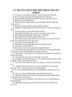 LÝ THUYẾT TỔNG HỢP MÔN BỆNH TRUYỀN NHIỄM