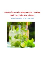 Ôn Thi Tốt Nghiệp  Đồ Uống Hoàn Chỉnh