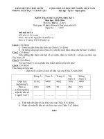 Đề thi tra học kỳ I môn Địa lý 8