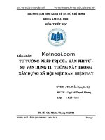 TƯ TƯỞNG PHÁP TRỊ của hàn PHI tử   sự vận DỤNG tư TƯỞNG này TRONG xây DỰNG xã hội VIỆT NAM HIỆN NAY