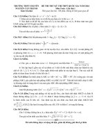 free đề thi thử môn toán trường thpt nguyễn tất thành yên bái lần 1 