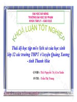 Thái độ học tập môn lịch sử của học sinh lớp 12 các trường THPT ở huyện quảng xương  tỉnh thanh hóa (tt) 