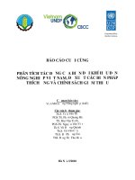 PHÂN TÍCH TÁC ĐỘNG CỦA BIẾNĐỔI KHÍ HẬU ĐẾNNÔNG NGHIỆP VIỆT NAM,ĐỀ XUẤT CÁC BIỆN PHÁP THÍCH ỨNG VÀ CHÍNH SÁCH GIẢM THIỂU