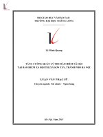 Tăng cường quản lý thu bảo hiểm xã hội tại bảo hiểm xã hội thị xã sơn tây   thành phố hà nội