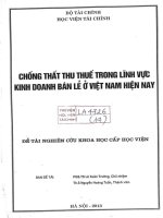 chống thất thu thuế trong lĩnh vực kinh doanh bán lẻ ở việt nam hiện nay 